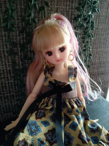 커스텀 리카짱 퍼플 메쉬 27cm 인형 used 커스텀