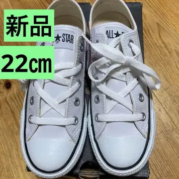 새상품 Converse 컨버스 화이트 22cm 올스타 가죽