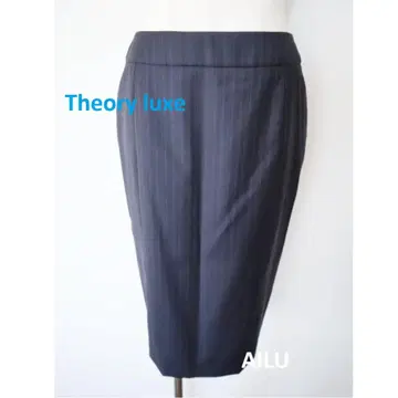 Theory luxe 스트라이프 타이트 스커트 M 38 네이비 55943