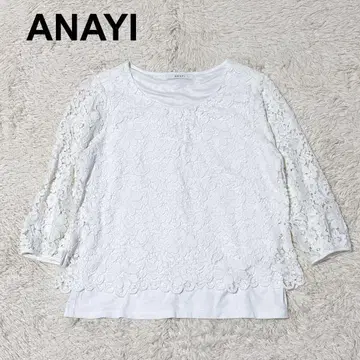 ANAYI 아나이 코드 러셀 레이스 크루 PO 전체 레이스 티셔츠