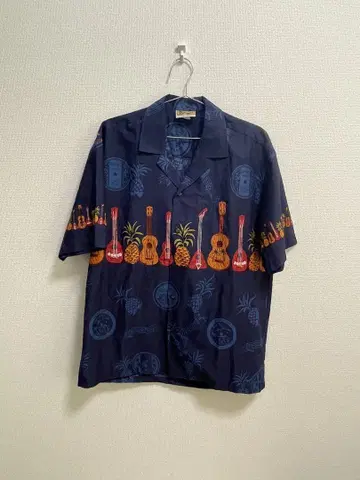 Winnie Fashion 알로하 셔츠 네이비