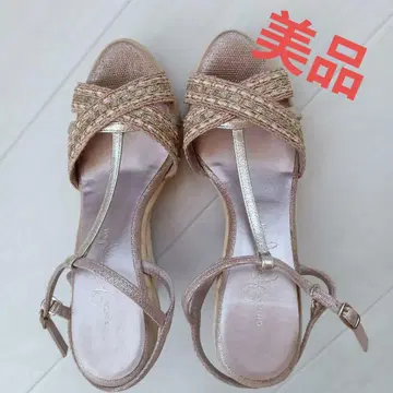 DIANA 여름용 인기 샌들 핑크색 연한 퍼플색 라메 힐 높이 약 8cm