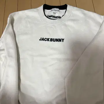 JACKBUNNY 화이트 크루넥 스웨터