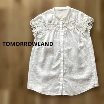 하자품 투모로우랜드 TOMORROWLAND 프렌치 슬리브 레이스 화이트