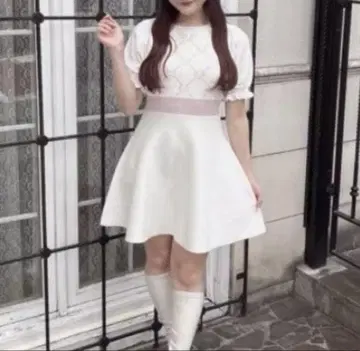 evelyn 리본 니트 원피스