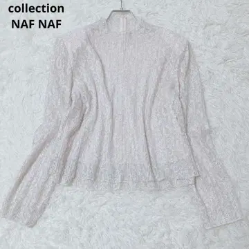 컬렉션 나프나프 블라우스 레이스 비침 핑크 라메 온오프 성인 여성