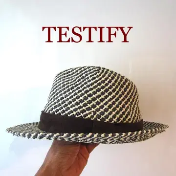 새상품급 TESTIFY 밀짚 중절모 56-58.5cm