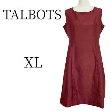 새상품급 TALBOTS 와인 레드 무릎 기장 티셔츠 원피스 XL(LL)