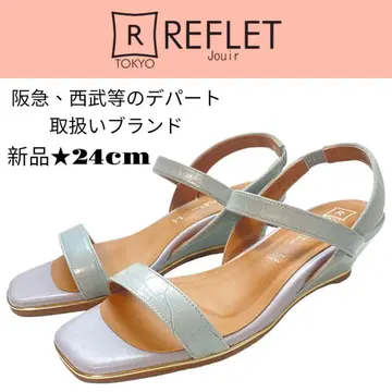 1925 [ SALE 새상품 르플레 주이르 ] 웨지솔 샌들 24cm