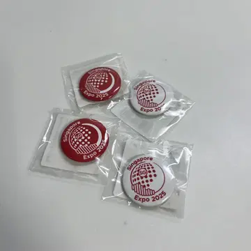 오사카 엑스포 싱가포르 Expo 2025 핀 배지 4개 세트