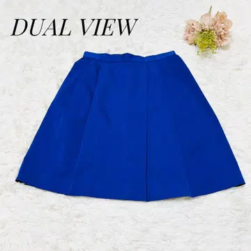 새상품 미사용 DUAL VIEW 미니 플레어 스커트 블루 파랑 40