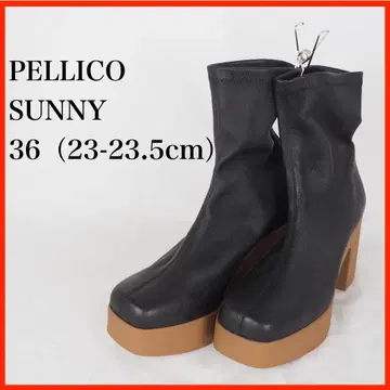 PELLECO SUNNY*숏부츠*통굽*36-23cm*블랙*B0214