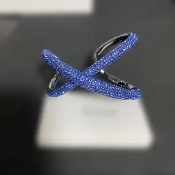 ATELIER SWAROVSKI 파랑 크리스탈 뱅글 사이즈 S