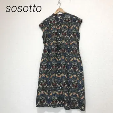sosotto 딸기 도둑 올 패턴 원피스 윌리엄 모리스