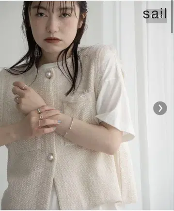 sail 프린지 베스트 아이보리