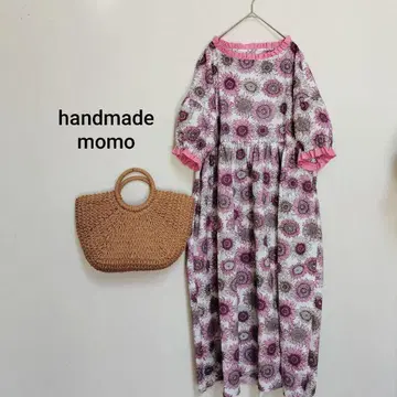 handmade 해바라기 코튼 원피스 free