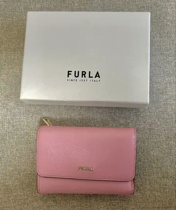 FURLA 핑크 접이식 지갑 박스 포함