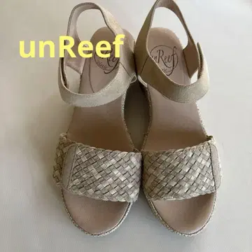 새상품 [ unReef ] 언리프 벨크로 스트랩 웨지 샌들 23.5
