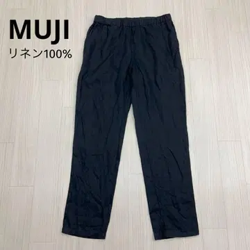무인양품 MUJI 여성 린넨 워싱 이지 테이퍼드 팬츠