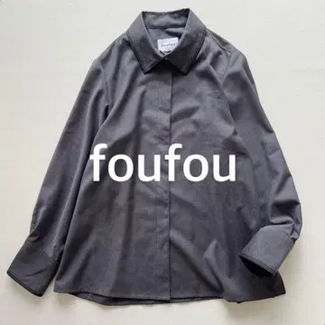 foufou 플라이 프론트 헤밍 셔츠 비익 셔츠