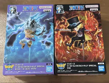 원피스 WCF 피규어 2개 세트 루피 사보 월드 콜렉터블