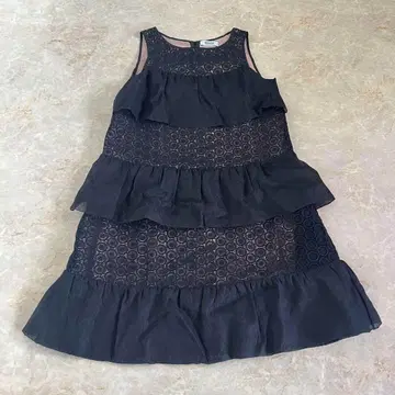 모스키노 블랙 프릴 슬리브리스 원피스 전체 레이스 파티 드레스