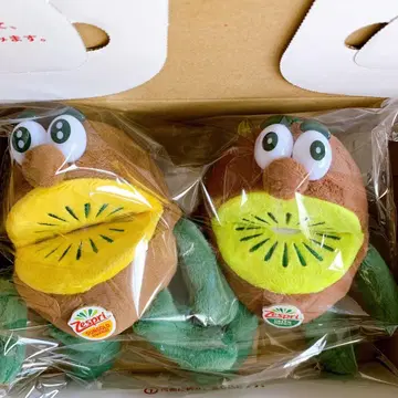 Zespri 제스프리 키위 브라더스 키링 타입 봉제 인형 2개입
