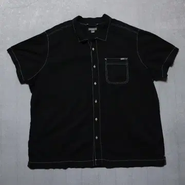 Eddie Bauer 2229 오픈 칼라 셔츠 4XL 블랙