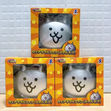 냥코 대전쟁 웨어러블 팬 메탈 고양이 3개 세트!
