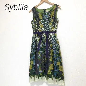 Sybilla 시빌라 꽃무늬 슬리브리스 원피스