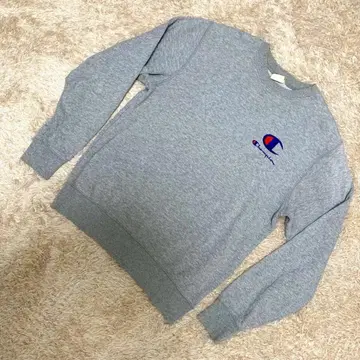 champion 로고 자수 맨투맨 그레이 M 여성용