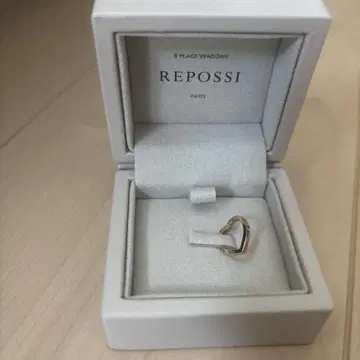 REPOSSI 앙티페르 핑크 골드 하트형 미니 귀걸이(한쪽)