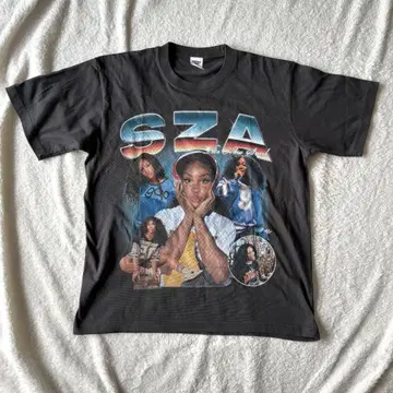 SZA 시저 티셔츠 차콜 블랙 랩 T M