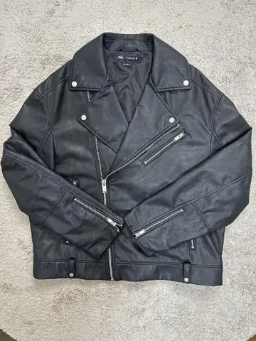 ZARA 인조 가죽 라이더 자켓 L