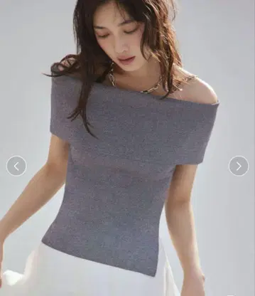 프레이 아이디 오프숄 니트탑