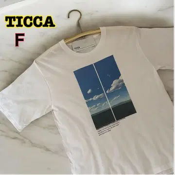TICCA 코튼 100% 사진 티셔츠 화이트 made in japan F