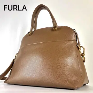 미사용급 FURLA 훌라 파이퍼 핸드백 숄더 카멜