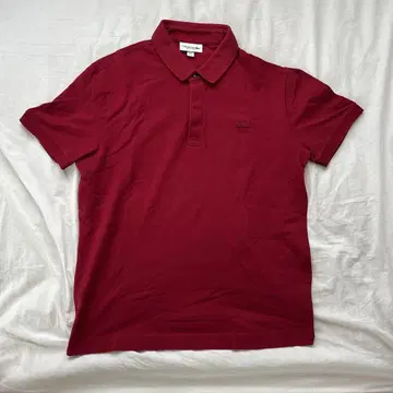 LACOSTE 레귤러 핏 보르도 피케 셔츠 US M