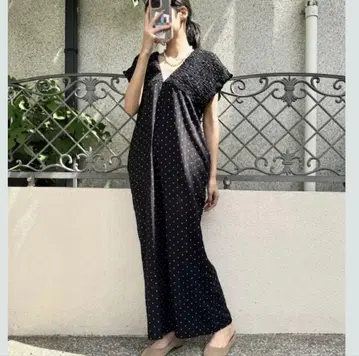 시마무라 셔링 살로펫 신상 도트 블랙 L