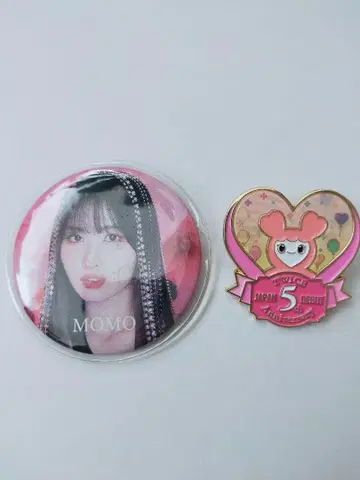 TWICE 허벅지 캔뱃지 & 5주년 기념 핀 배지 세트 MISAMO