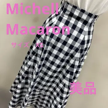 Michell Macaron 플레어 스커트 체크 XS #1664