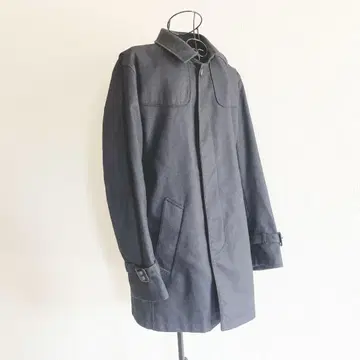 타카큐 롱 코트 아우터 M 네이비 베이직 심플 고급