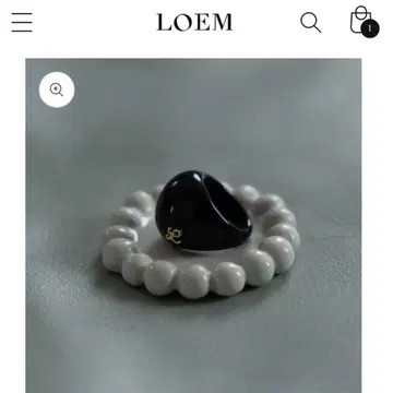 [미사용 새상품 박스 있음] LOEM 반지 sombre M