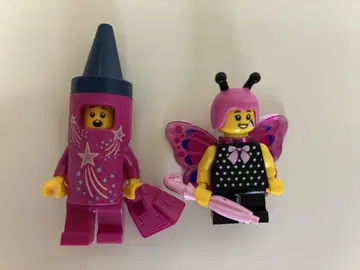 LEGO 핑크 크레용과 나비 캐릭터