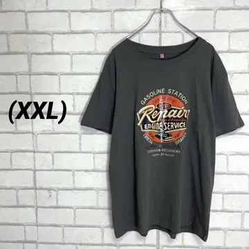 아메카지 티셔츠 차콜 그레이 XXL 빅 사이즈 남녀 공용