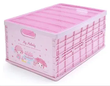 산리오 마이멜로디 뚜껑이 있는 접이식 보관 케이스 L