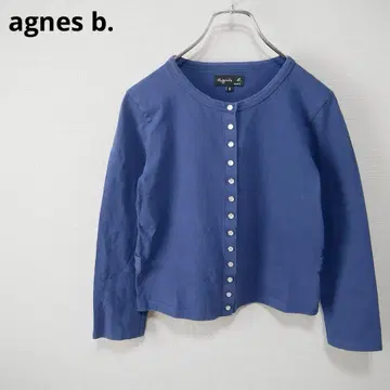 agnes b. 가디건 프레션 네이비