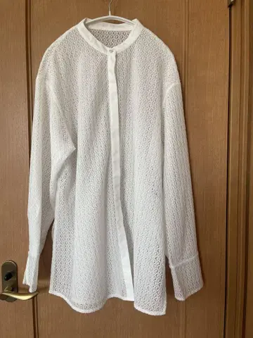 렙심 레이스 밴드 카라 셔츠