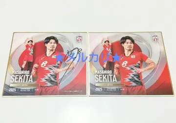 전일본 남자 배구 세키타 마사히로 선수 친필 사인 미니 색지 세트