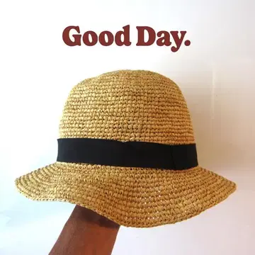 새상품급 good day/굿데이 밀짚 햇 61cm
